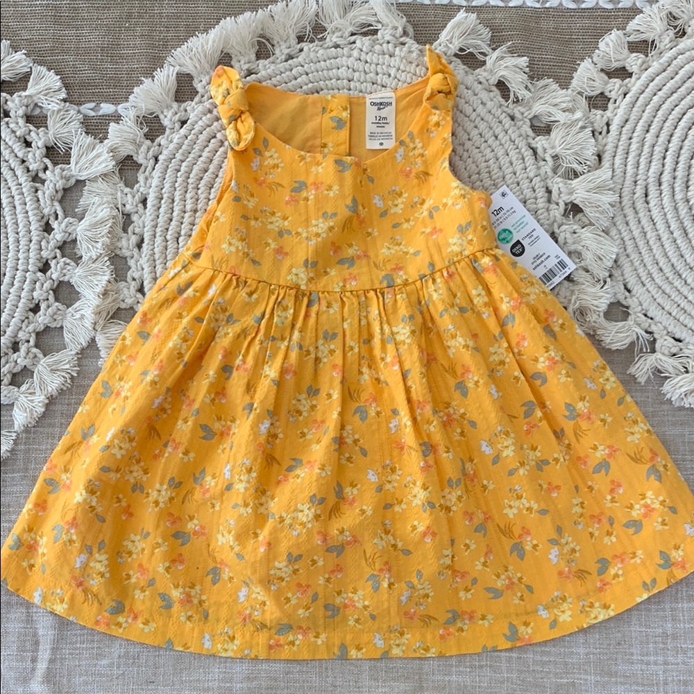12M Oshkosh Yellow Floral Dress